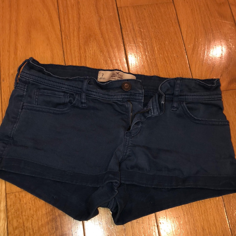 Hollister super short blue shorts